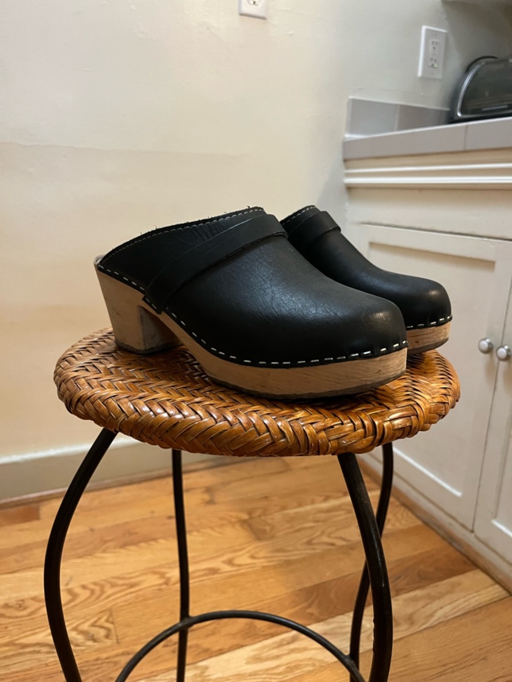 Lotta from Stockholm high heel clogs in black - EU size 40 (US 9)